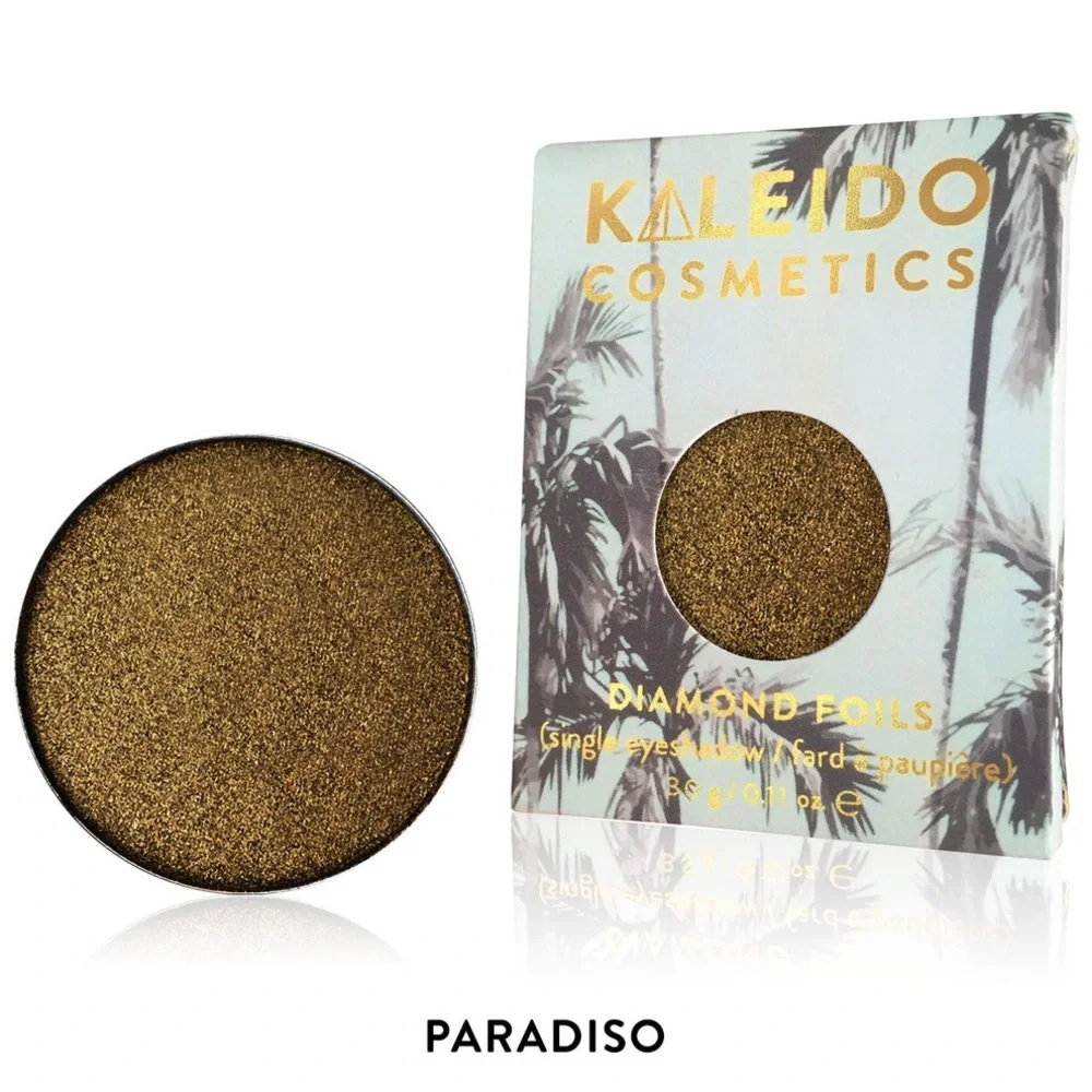 NEW Kaleido Cosmetics Diamond Foils Eyeshadow In Paradiso shade, Gold, NIB
